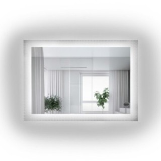 Oglindă dreptunghiulară pe sticlă ornamentală Master Flex cu iluminare - LUXORA ETERION LED