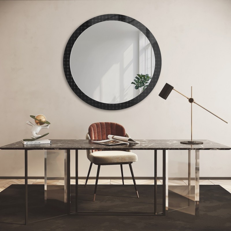 Oglindă decorativă rotundă pe sticlă ornamentală Master Flex - LUXORA FROSTED