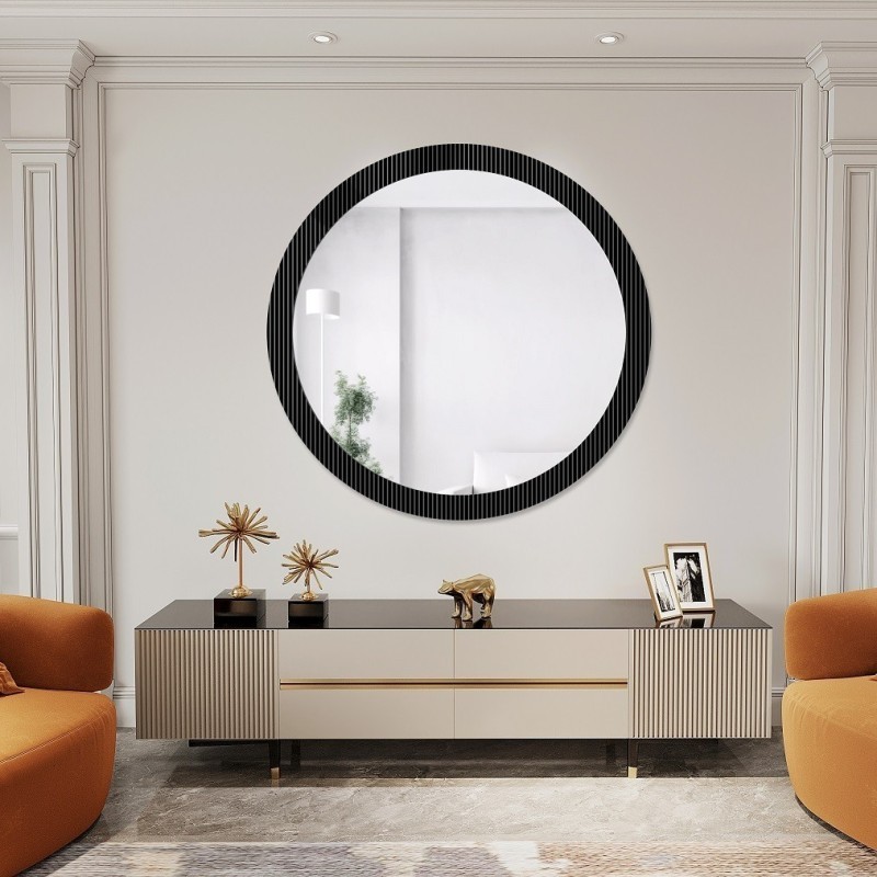 Oglindă decorativă rotundă pe sticlă ornamentală Visiosun Classic - LUXORA GLIMMER