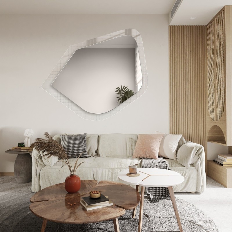 Oglindă decorativă pe sticlă ornamentală Master Flex - LUXORA PRISTAL