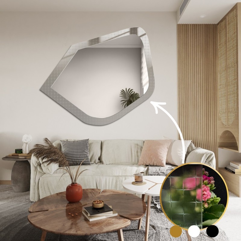 Oglindă decorativă pe sticlă ornamentală Master Flex - LUXORA PRISTAL