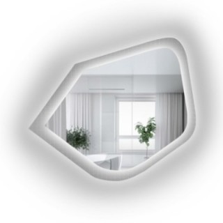 Oglindă pe sticlă ornamentală Master Flex cu iluminare - LUXORA PRISTAL LED