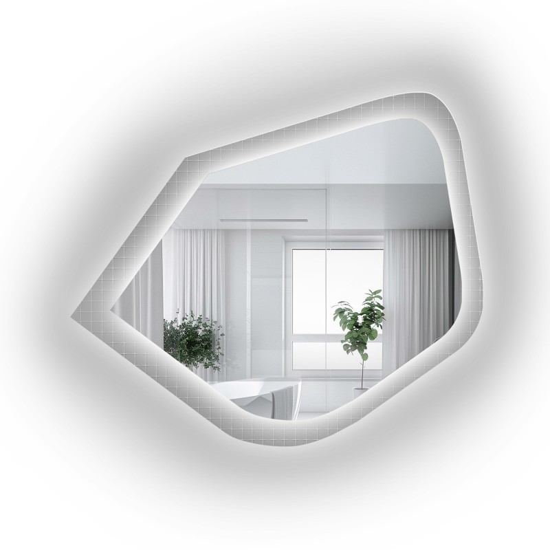 Oglindă pe sticlă ornamentală Master Flex cu iluminare - LUXORA PRISTAL LED