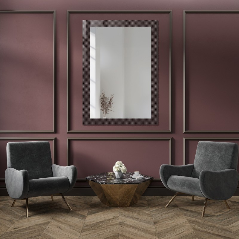 Oglindă decorativă dreptunghiulară pe sticlă ornamentală Master Point - LUXORA SOLEIL