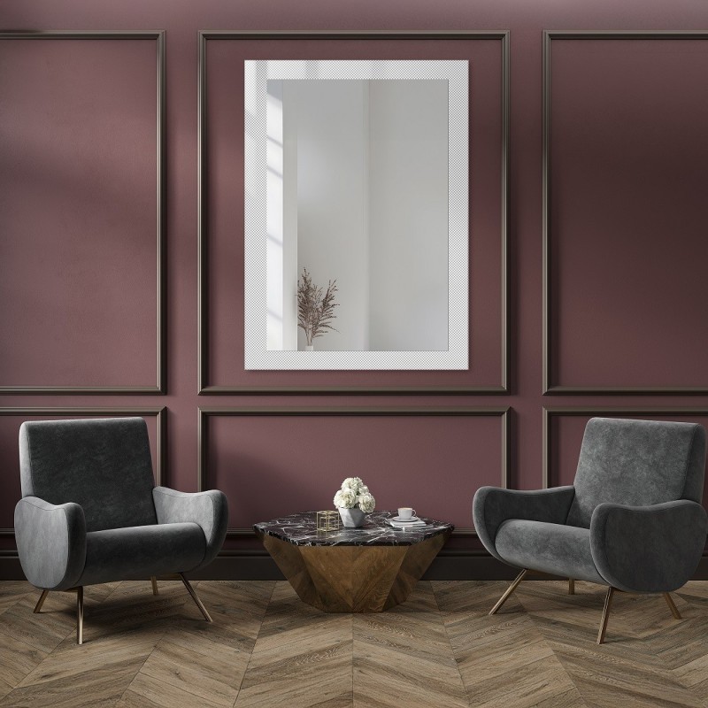 Oglindă decorativă dreptunghiulară pe sticlă ornamentală Master Point - LUXORA SOLEIL