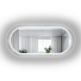 Oglindă ovală pe sticlă ornamentală Master Soft cu iluminare - LUXORA VESPER LED
