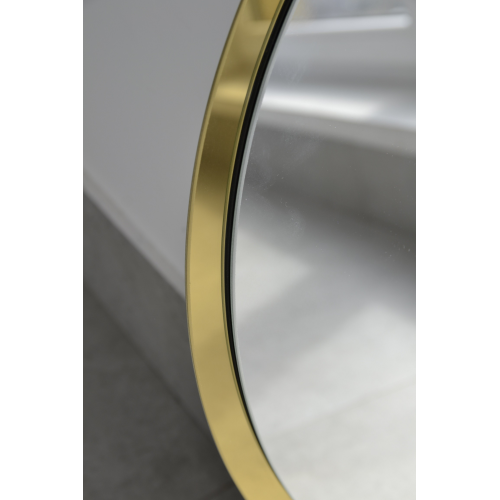 Oglindă ovală cu ramă aurie lucioasă - BONITA