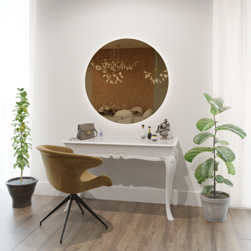 Oglindă rotundă decorativă colorată - KLEO