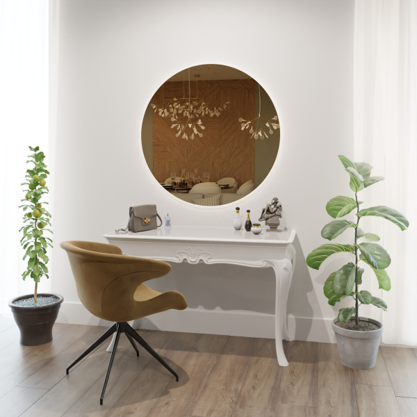 Oglindă rotundă decorativă colorată - KLEO