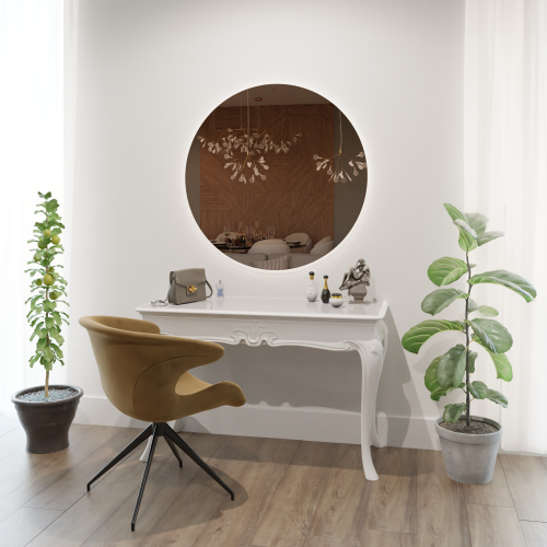 Oglindă rotundă decorativă colorată - KLEO