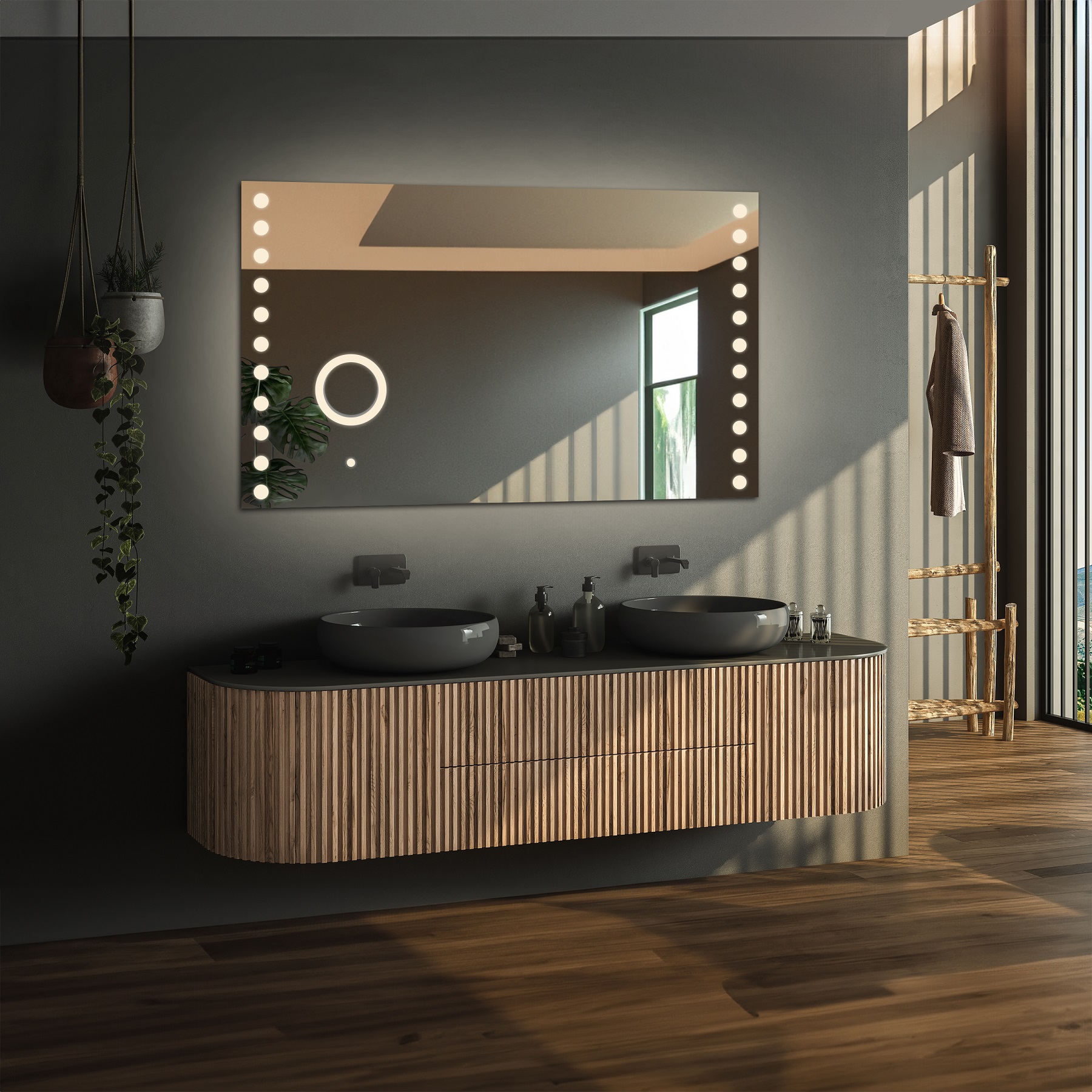 Lustro z kółkami LED - lusterko zoom i włącznik.jpg