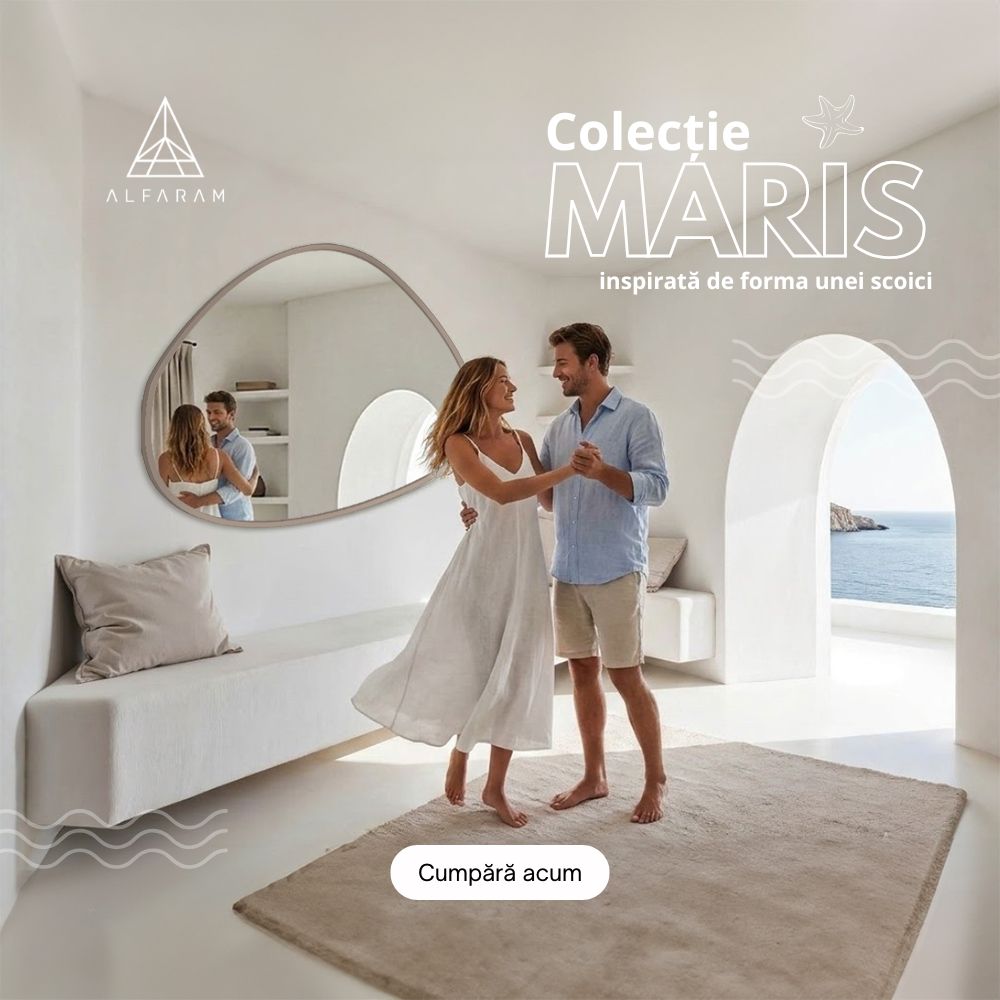 Am captat sunetul valurilor mării și soarele de vară în forma unică, organică a oglinzilor din noua colecție MARIS. Simte atmosfera unei veri la malul mării în propriul tău interior!