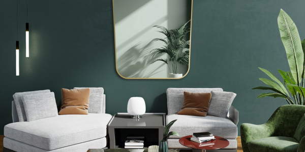 Living verde smarald – idei de amenajare cu nuanțe profunde de verde